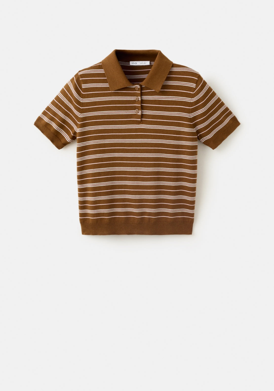 Mango Knitted Polo Neck Sweater - Brown 6 Shaws Department Stores