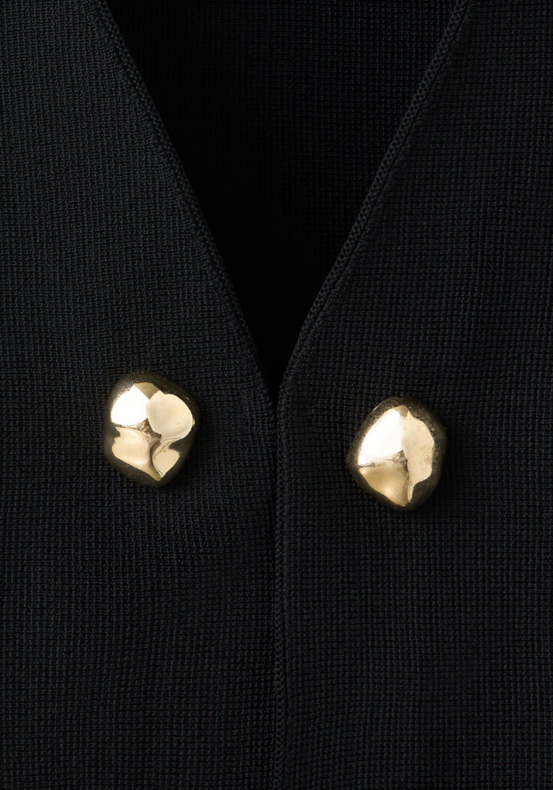 Knitted Jacket With Jewel Buttons - Black