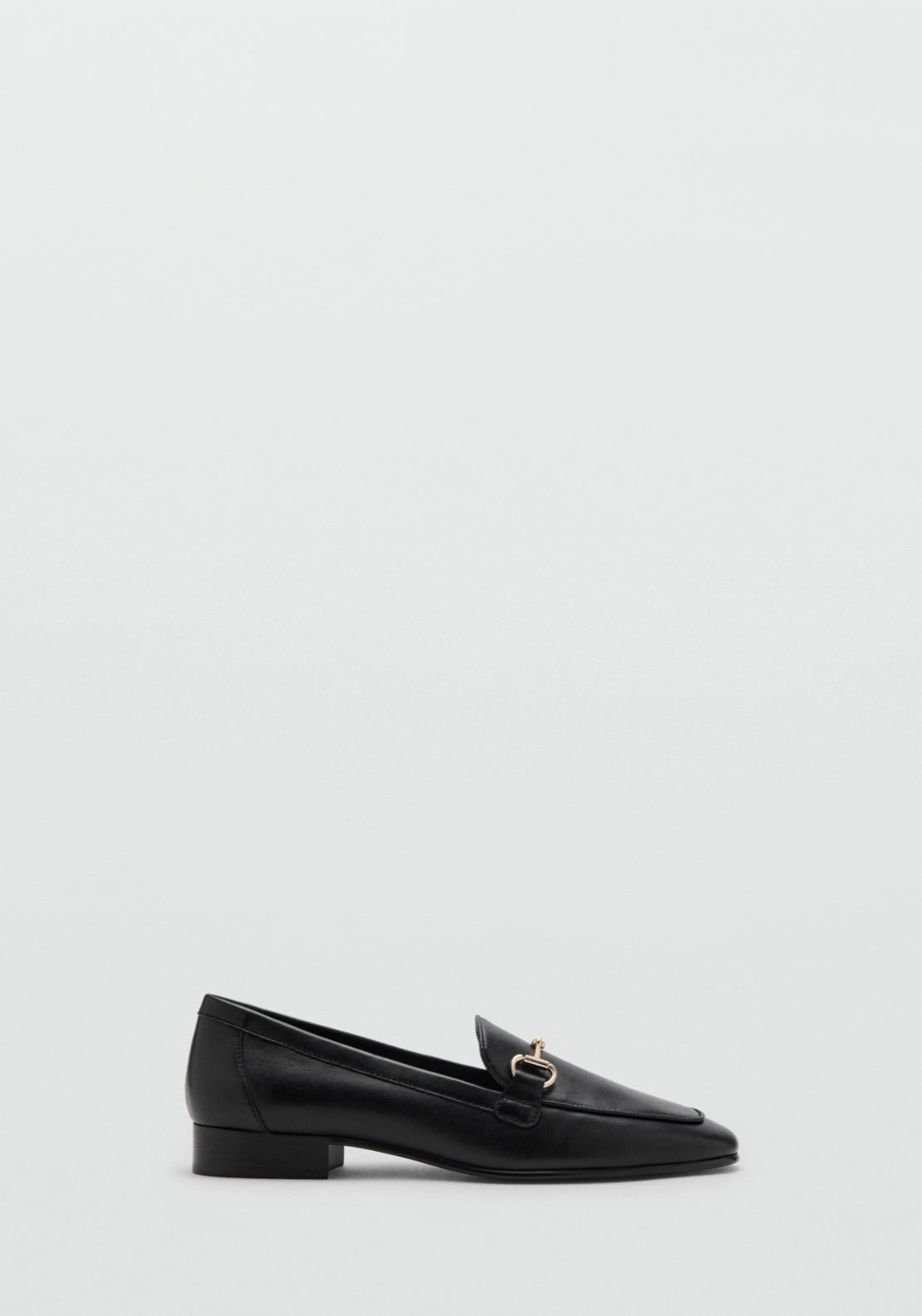 Leather Buckled Loafers - Black