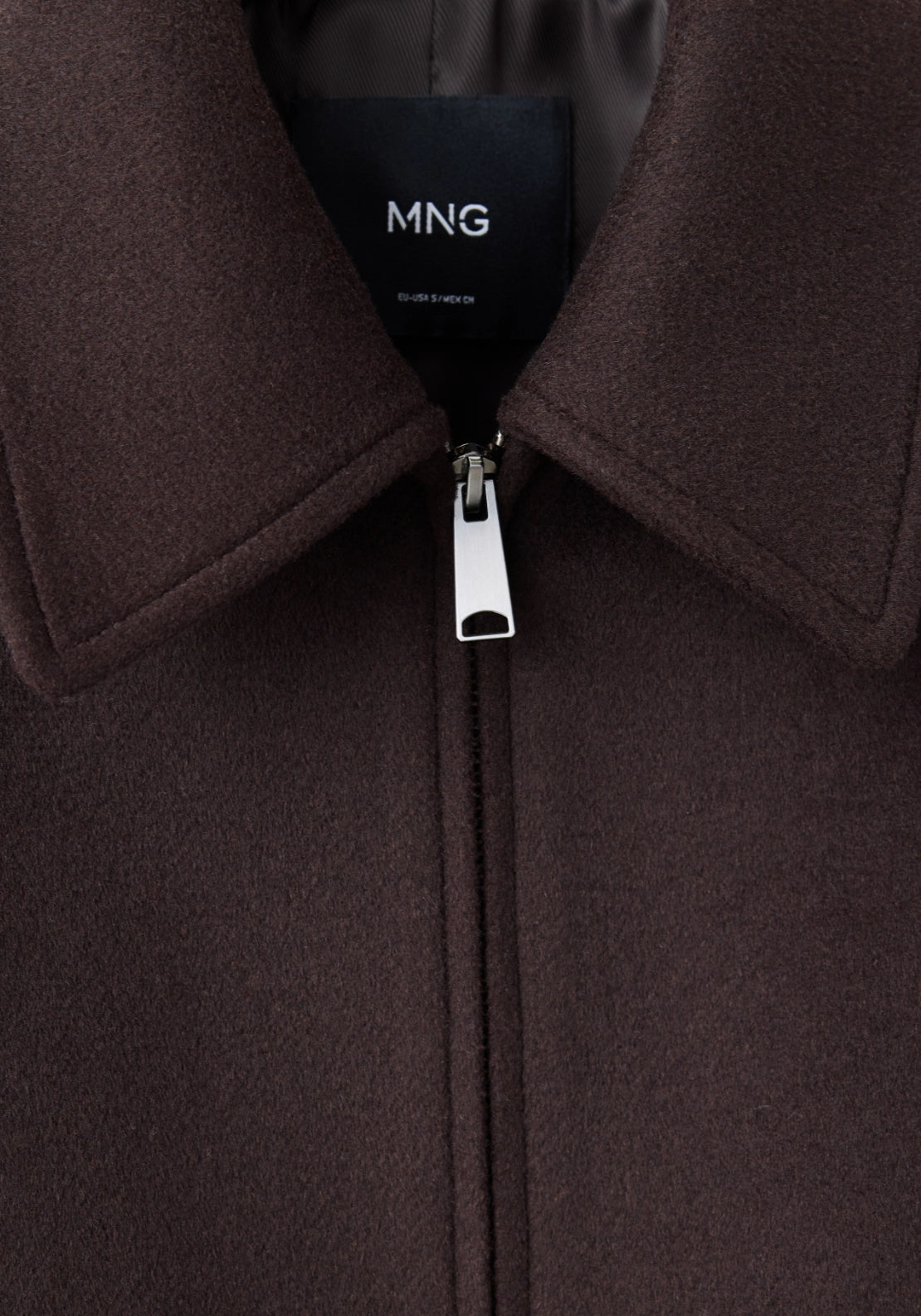 Wool Bomber Jacket - Brown