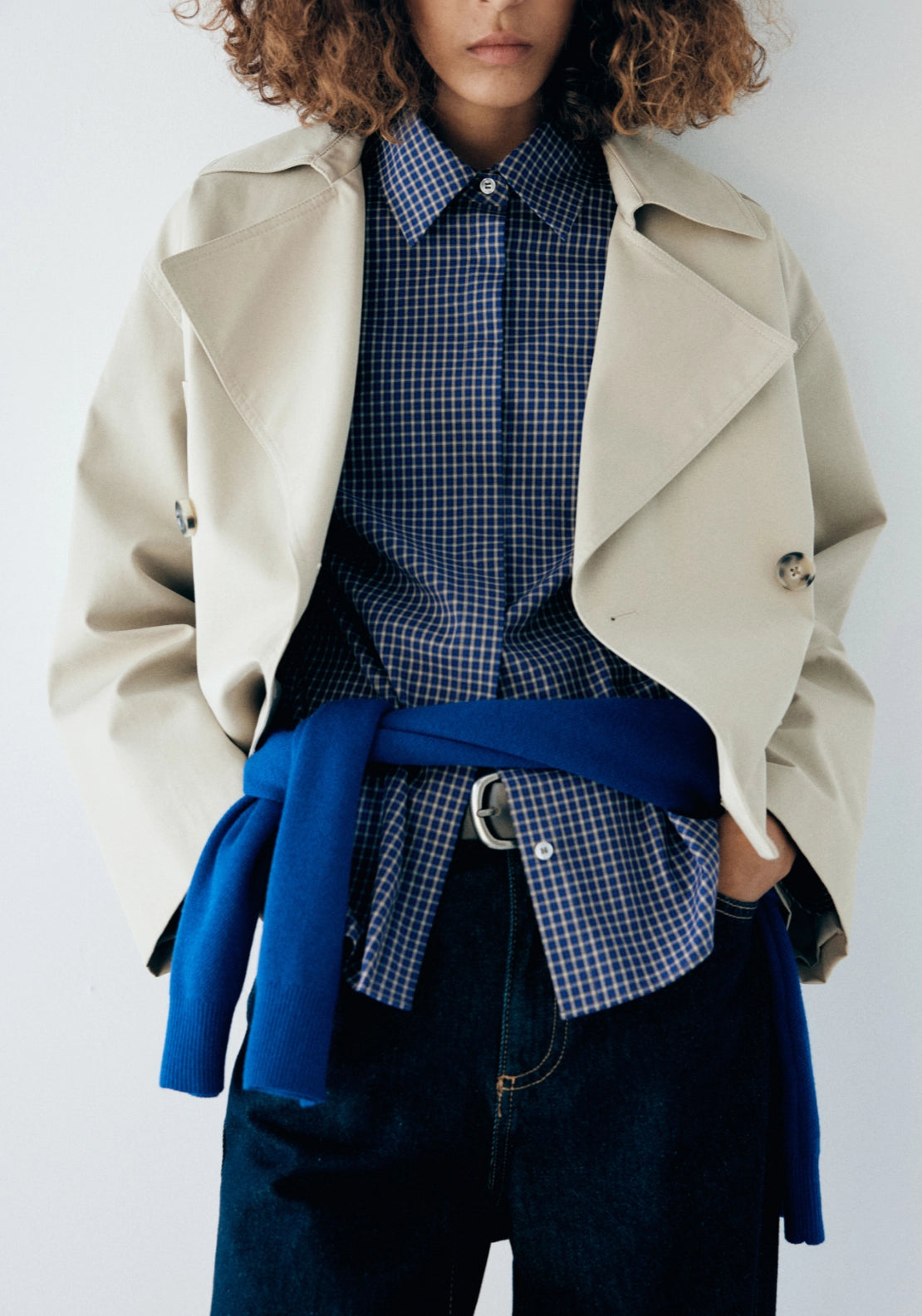 Fitted Cotton Shirt - Blue