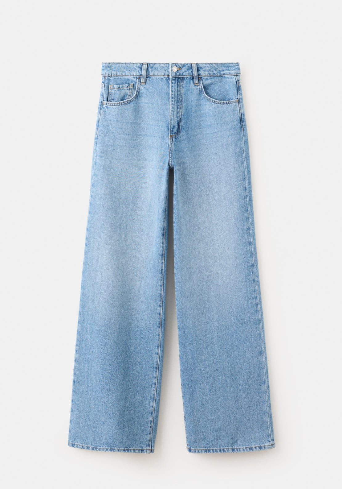 Danila High Waisted Wide Leg Jeans - Denim Blue