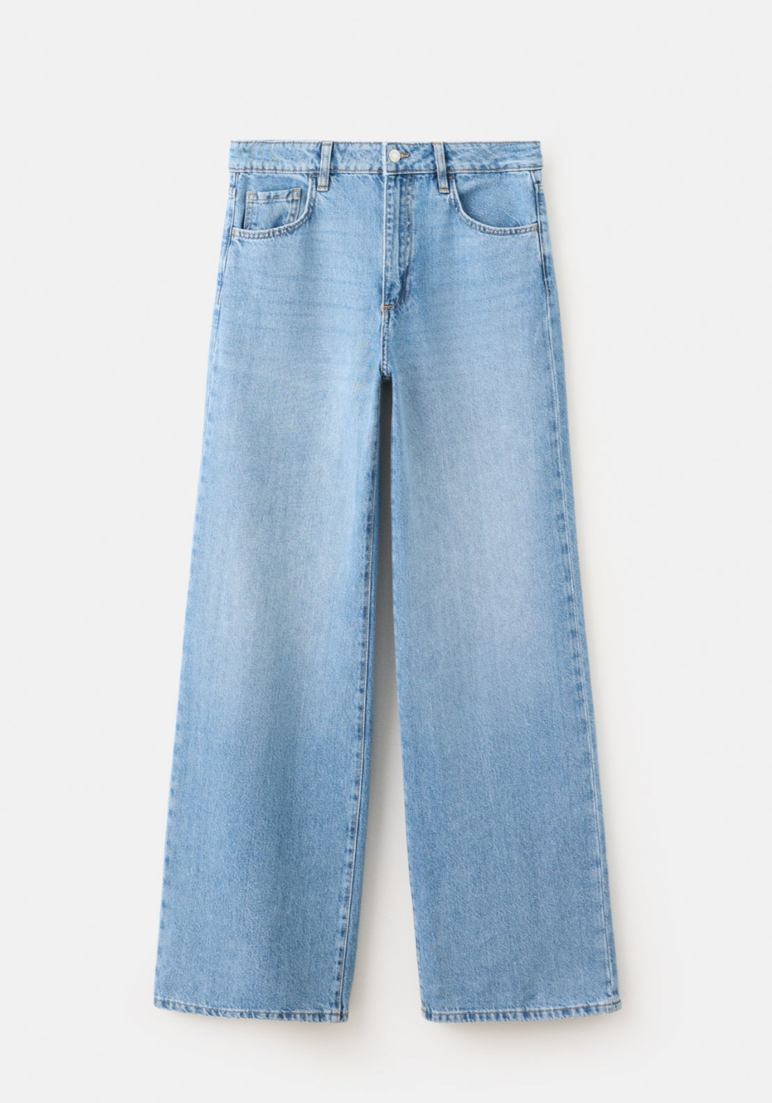 Danila High Waisted Wide Leg Jeans - Denim Blue