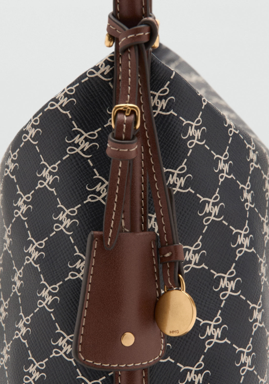 Small Shoulder Bag With Logo Print - Blue