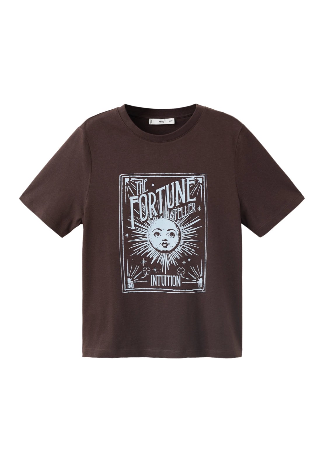 Printed Cotton T-Shirt - Brown