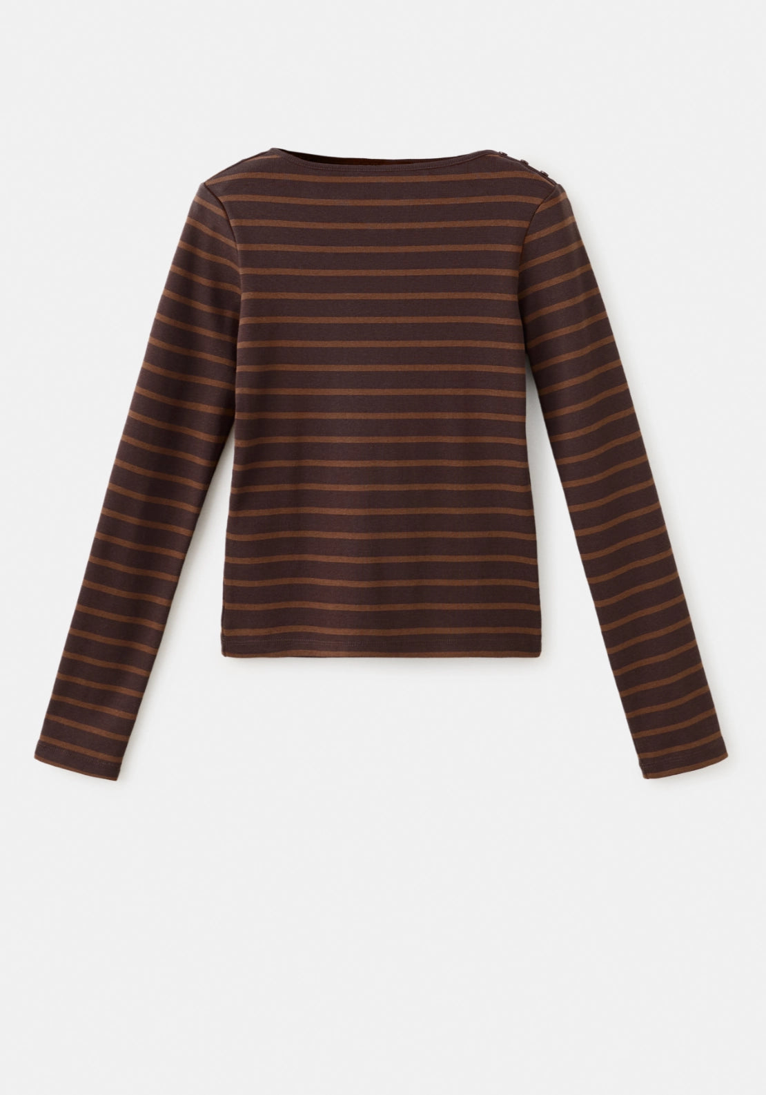 Striped Cotton T-Shirt - Cream