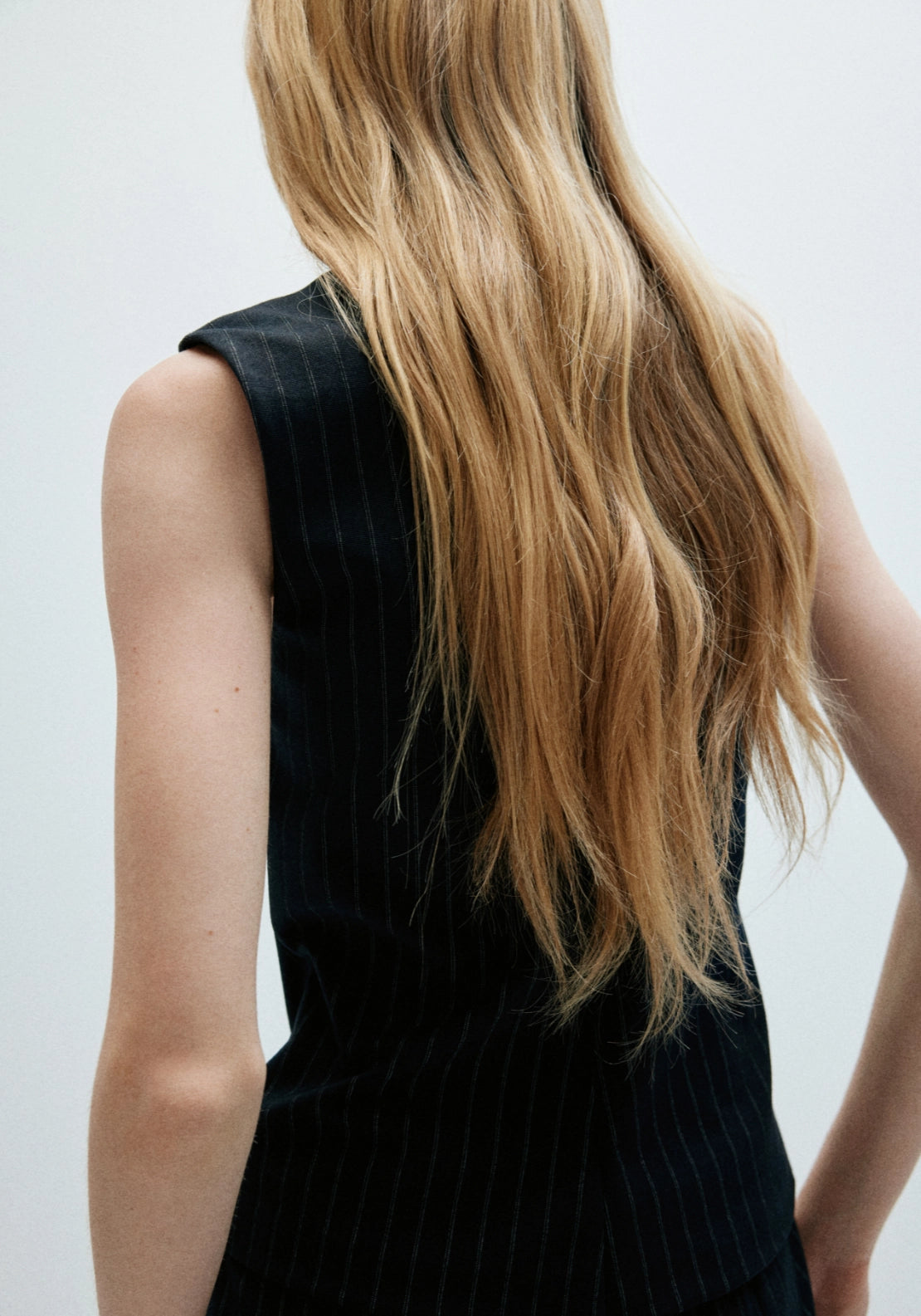 Pinstripe Boat Neck Top - Blue