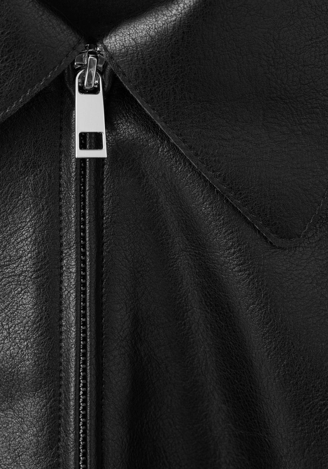 Sabina Jacket With Pockets Faux Leathers - Black