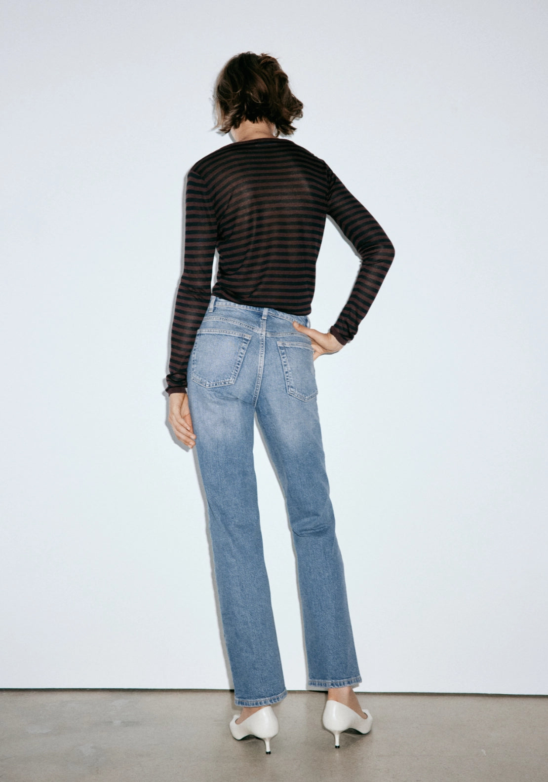 Slim Fit High Waist Jeans - Denim Blue
