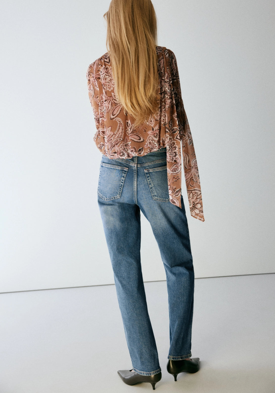 Slim Fit High Waist Jeans - Denim Blue