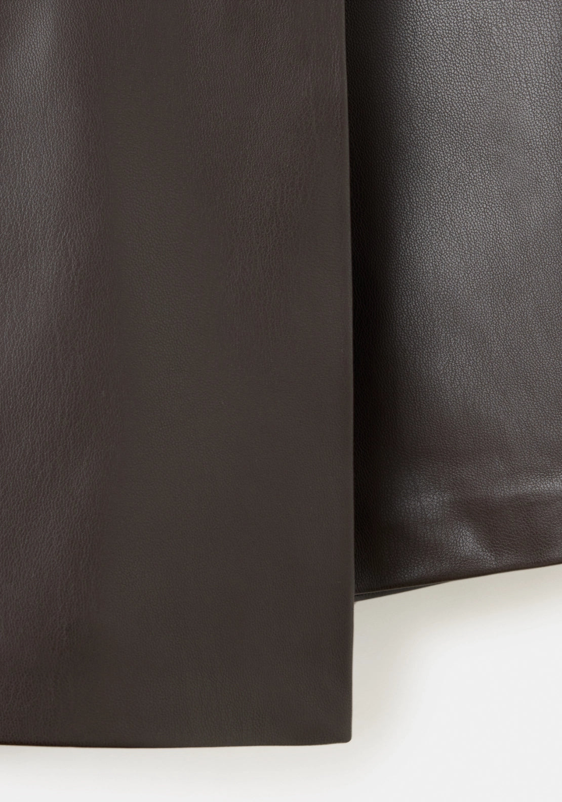 Faux-Leather Skirt With Buckle - Brown