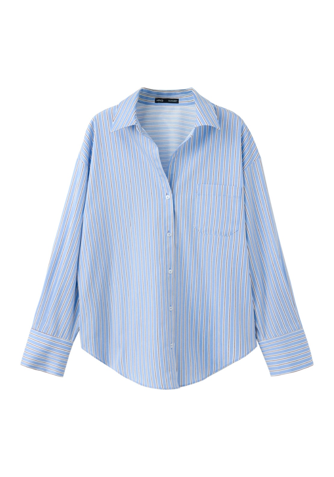 Striped Straight Shirt - Blue