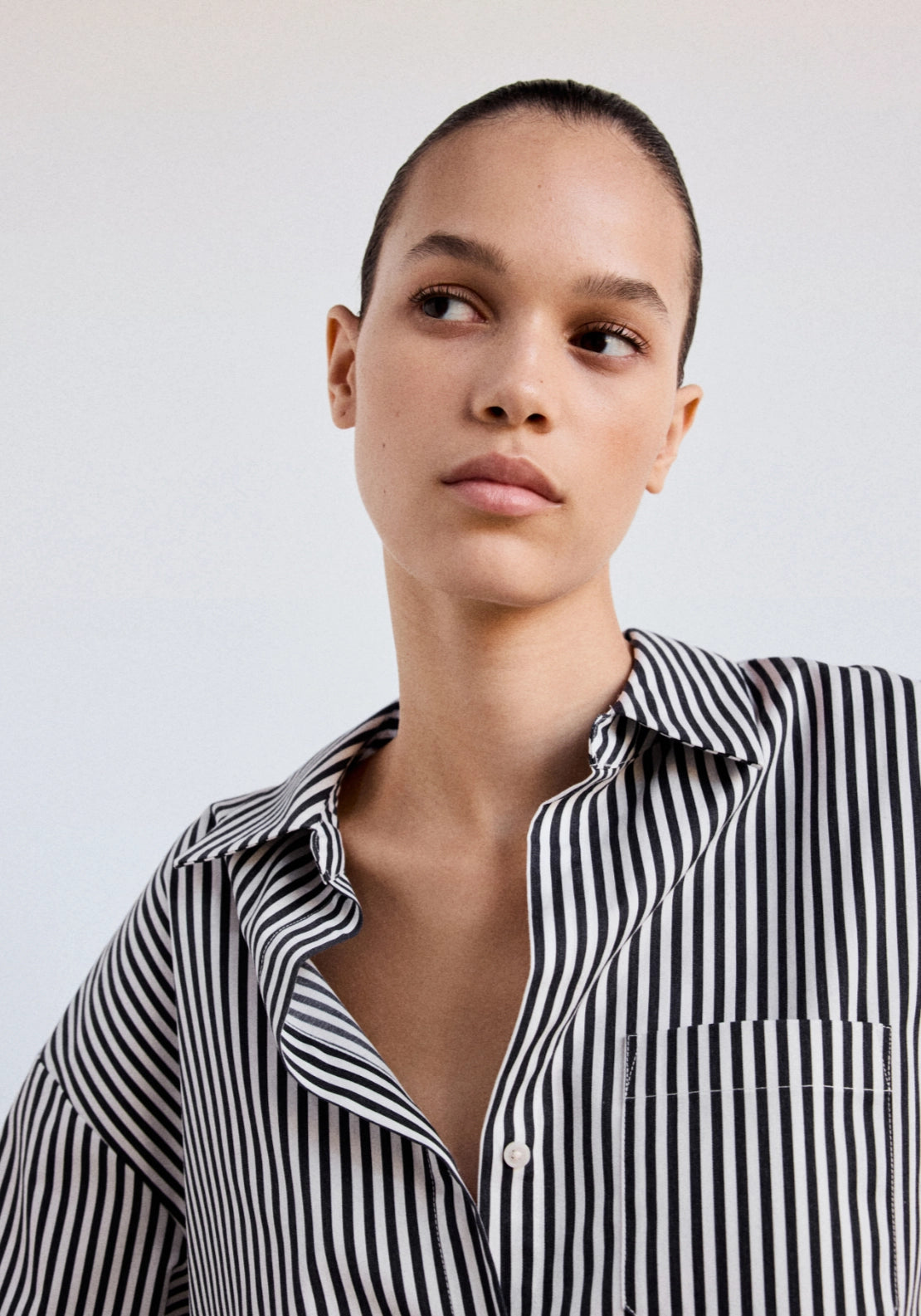 Striped Straight Shirt - Blue
