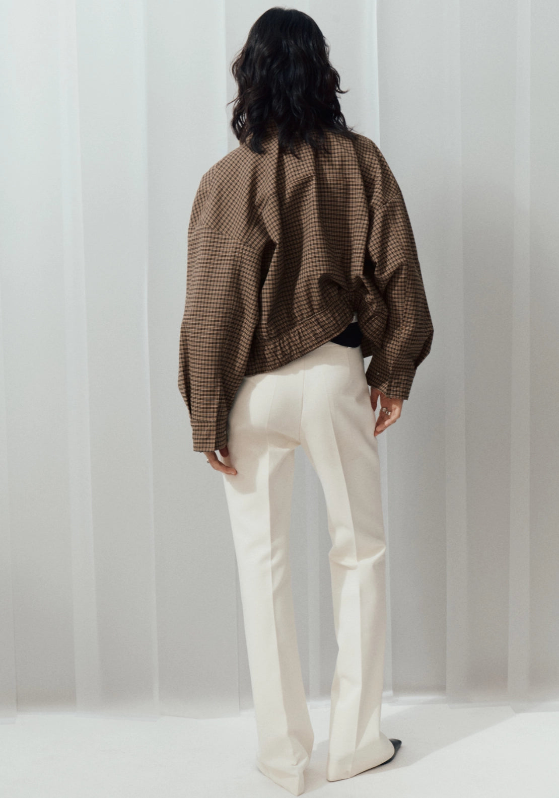 Lightweight Print Jacket - Brown