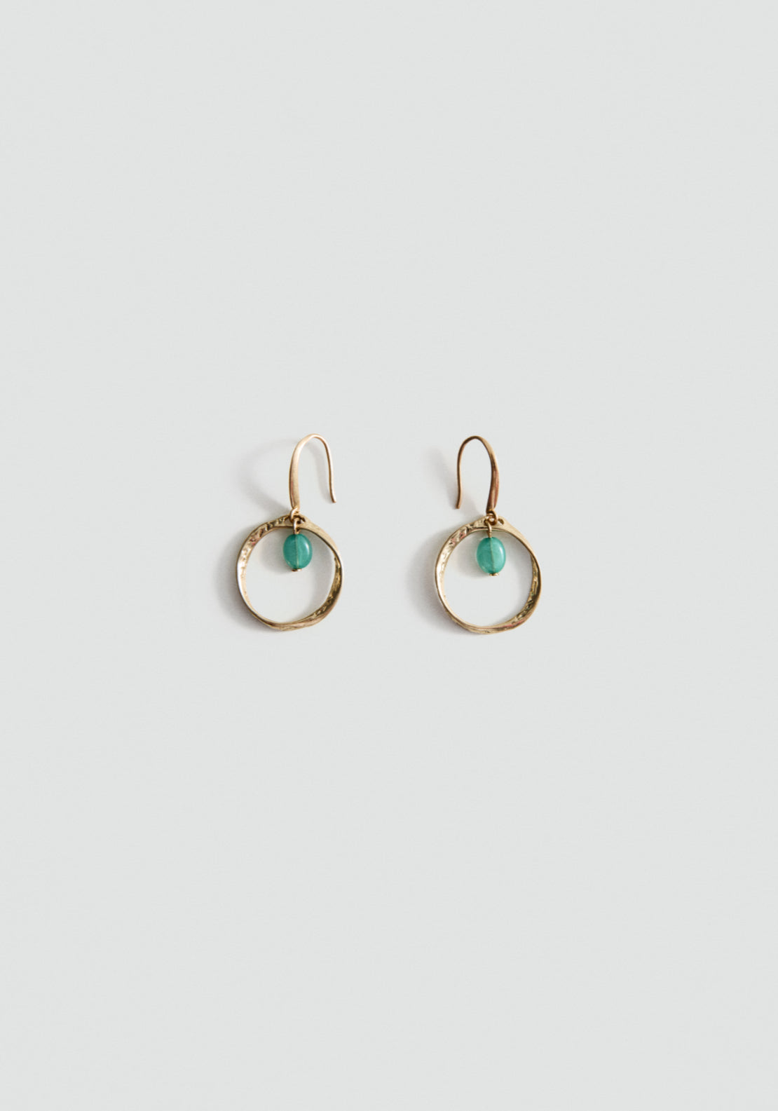 Bead Hoop Earrings - Gold