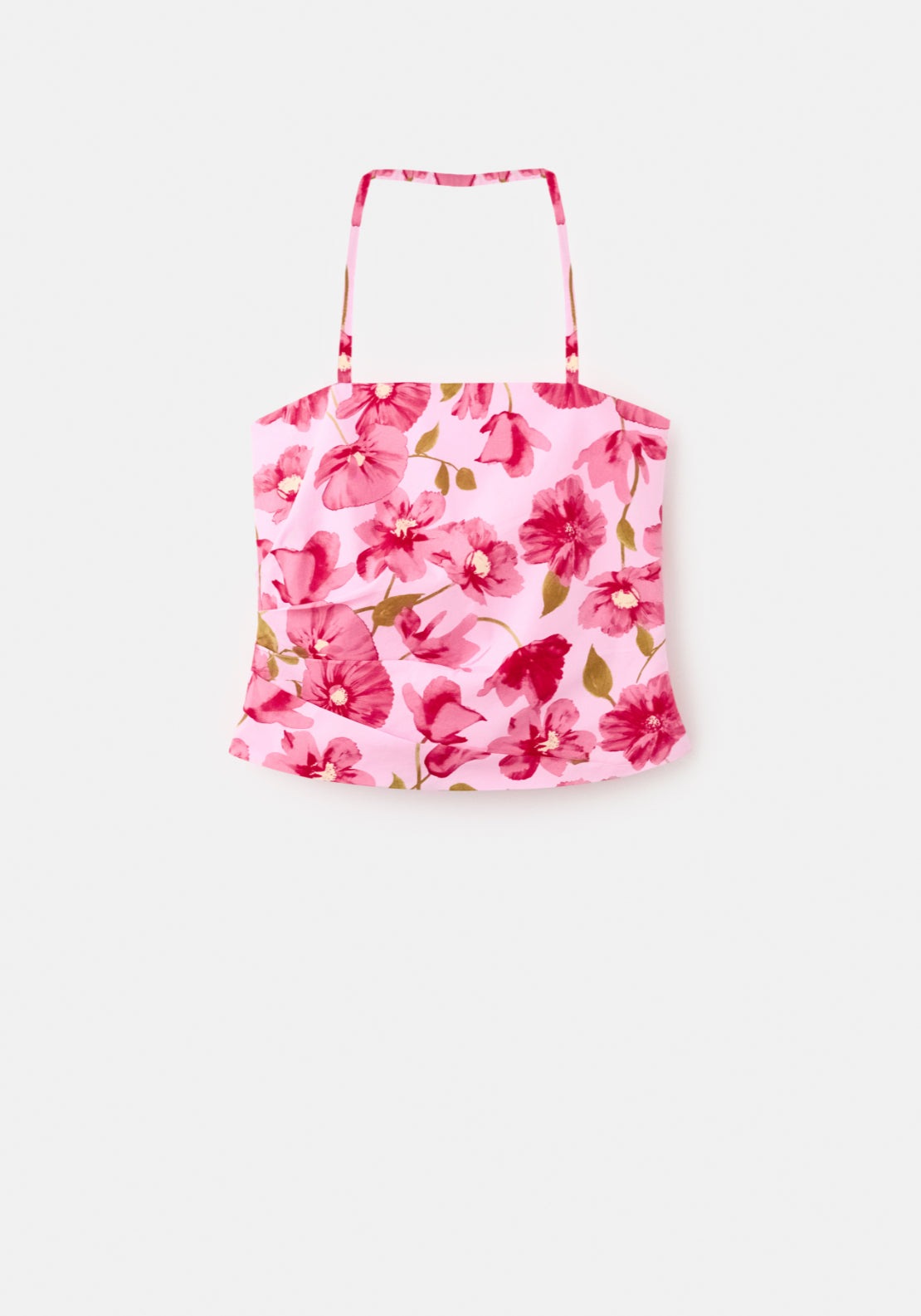 Floral Halter Neck Top - Pink
