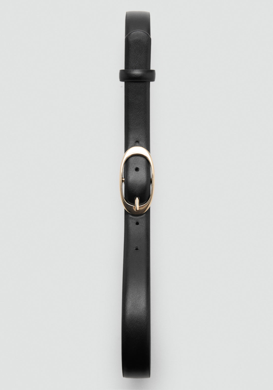 Oval Buckle Belt - Black