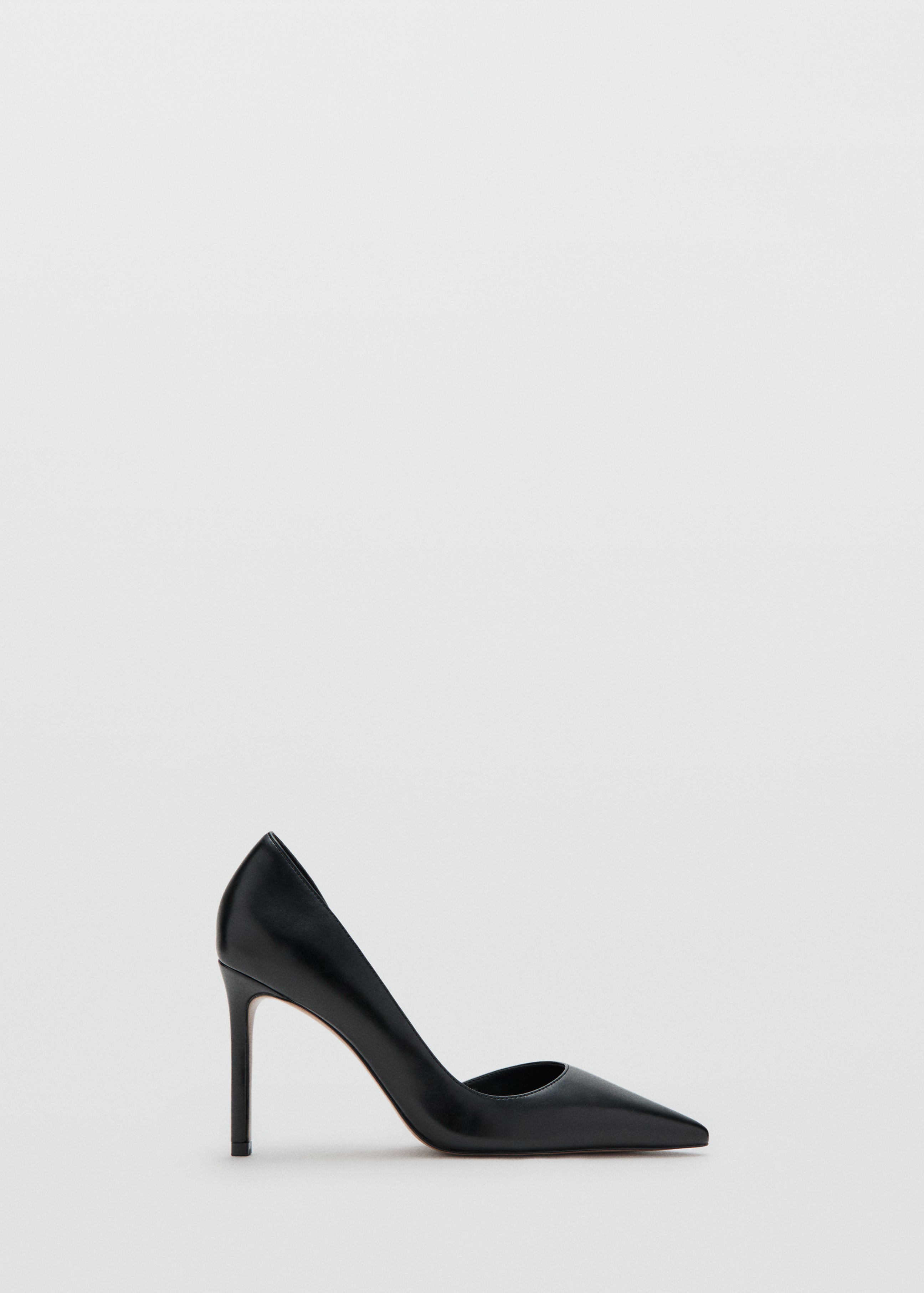 Asymmetrical Sleek Heeled Shoes - Black