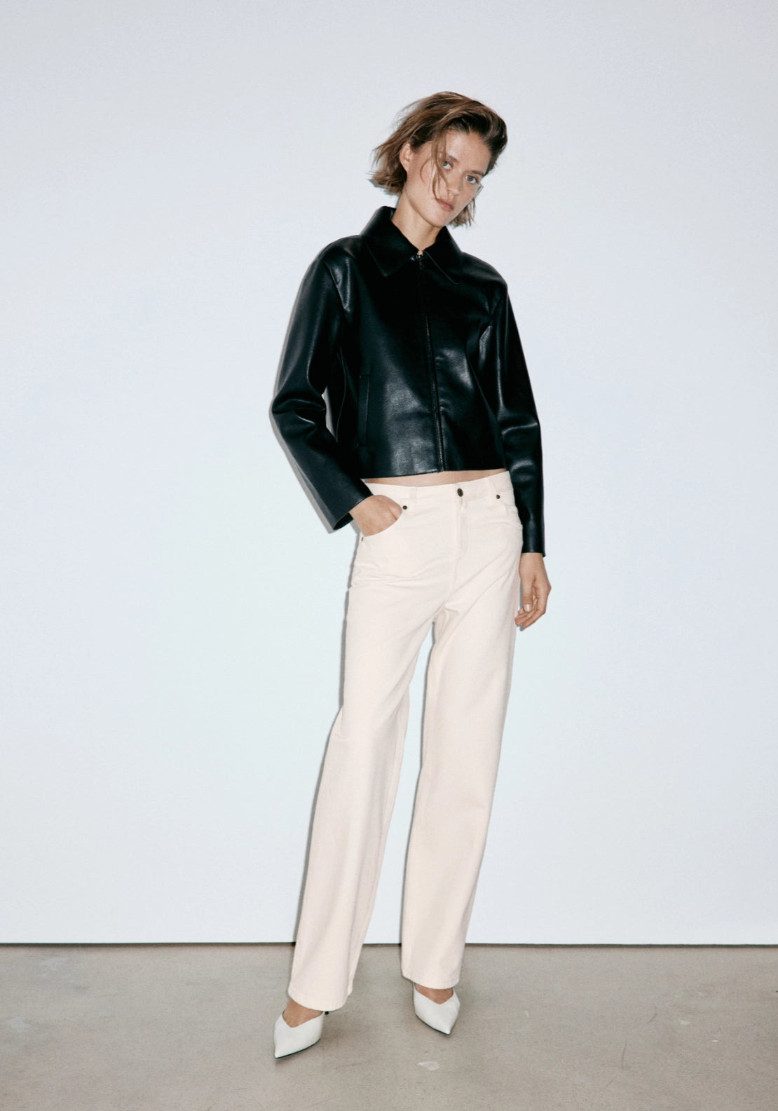 Miami Medium Rise Straight Fit Jeans - Cream