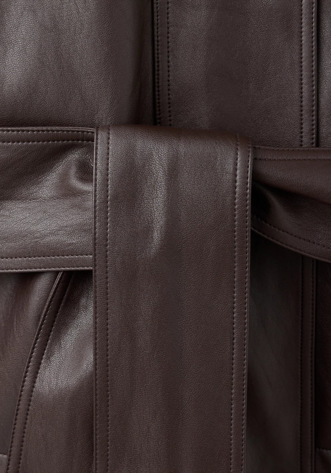Oversized Belted Jacket - Brown