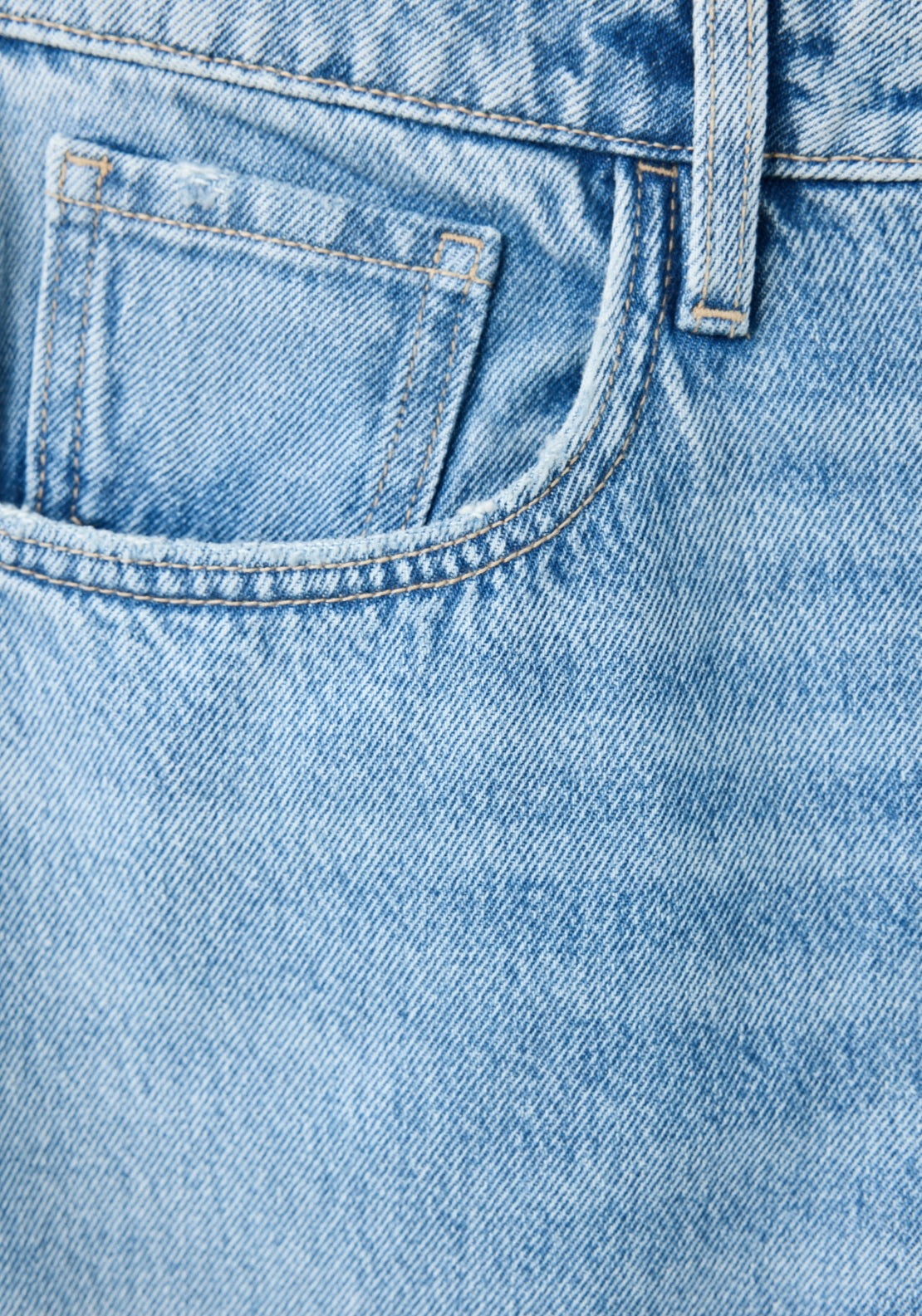 Mango High Waisted Barrel Jeans - Denim Blue 5 Shaws Department Stores