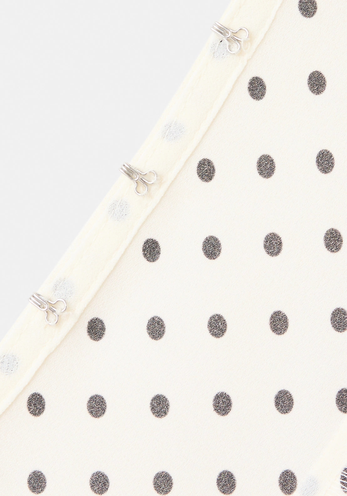 Polka Dot V-Neck Blouse - Cream