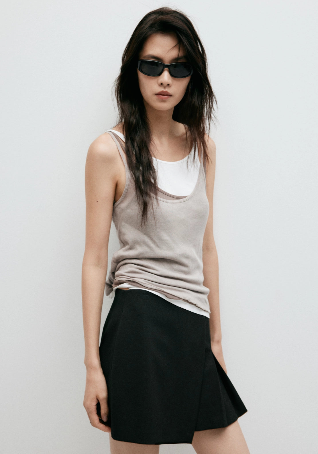 Slit Detail Skirt - Black