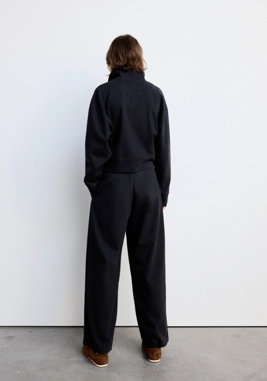 Fine Knit Wide Trousers - Blue