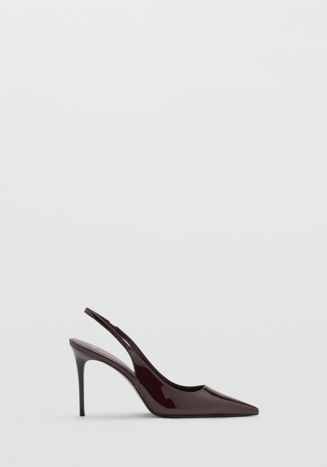 Patent Heeled Shoes - Burgundy