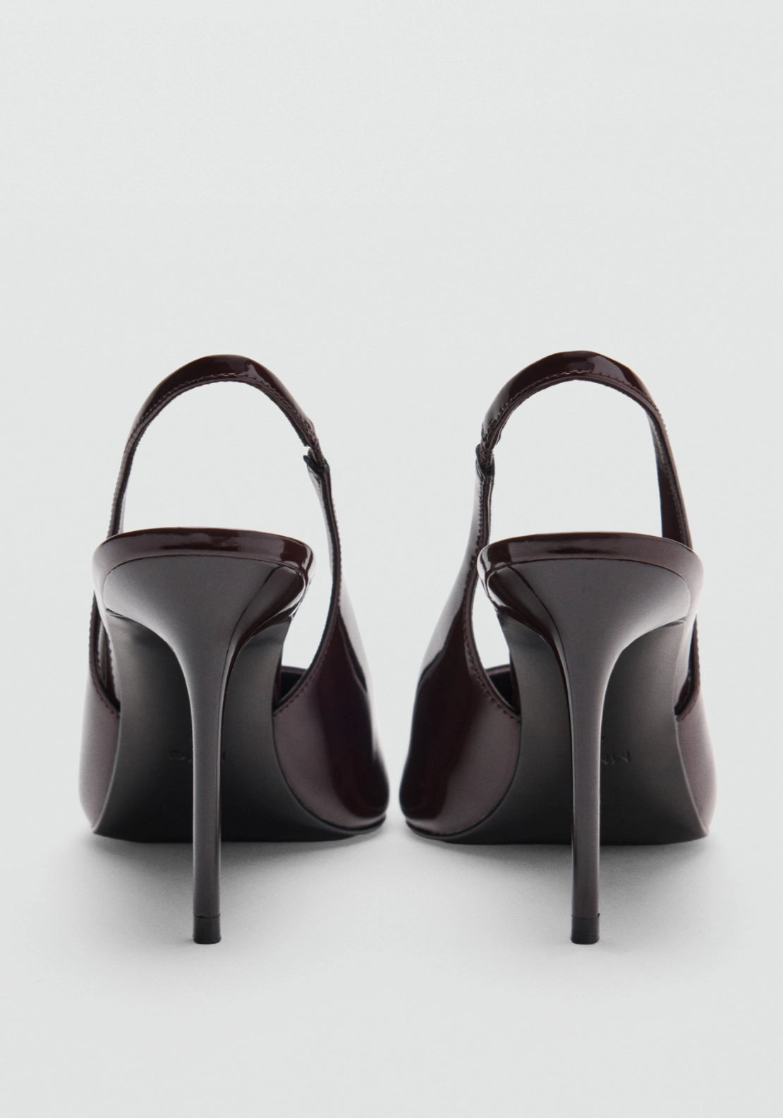 Patent Heeled Shoes - Burgundy