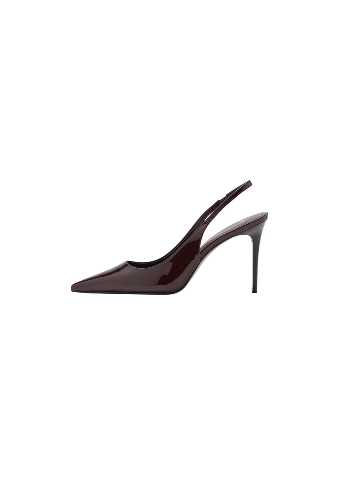 Patent Heeled Shoes - Burgundy