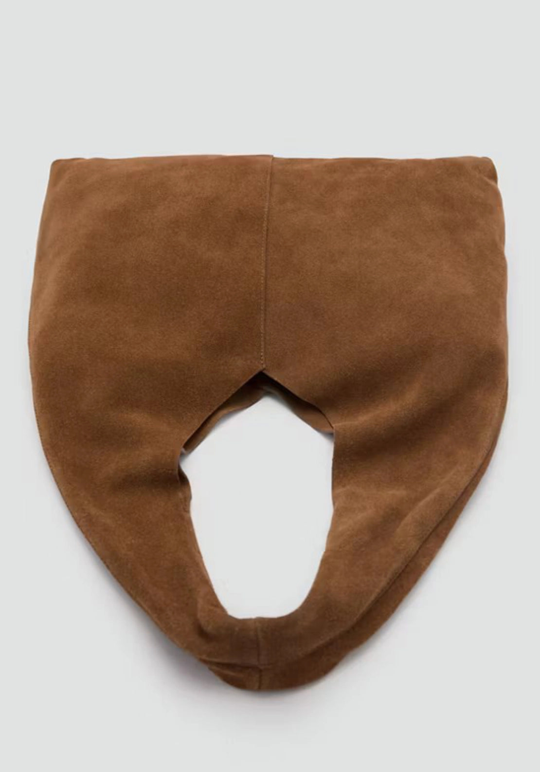 Suede Shopper Bag - Brown