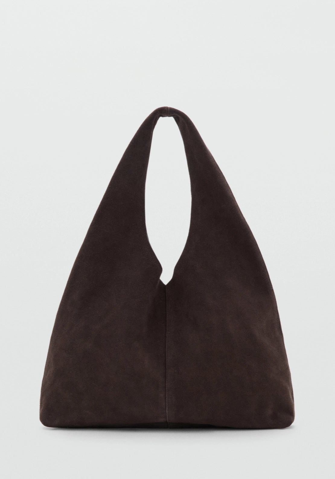 Suede Shopper Bag - Brown
