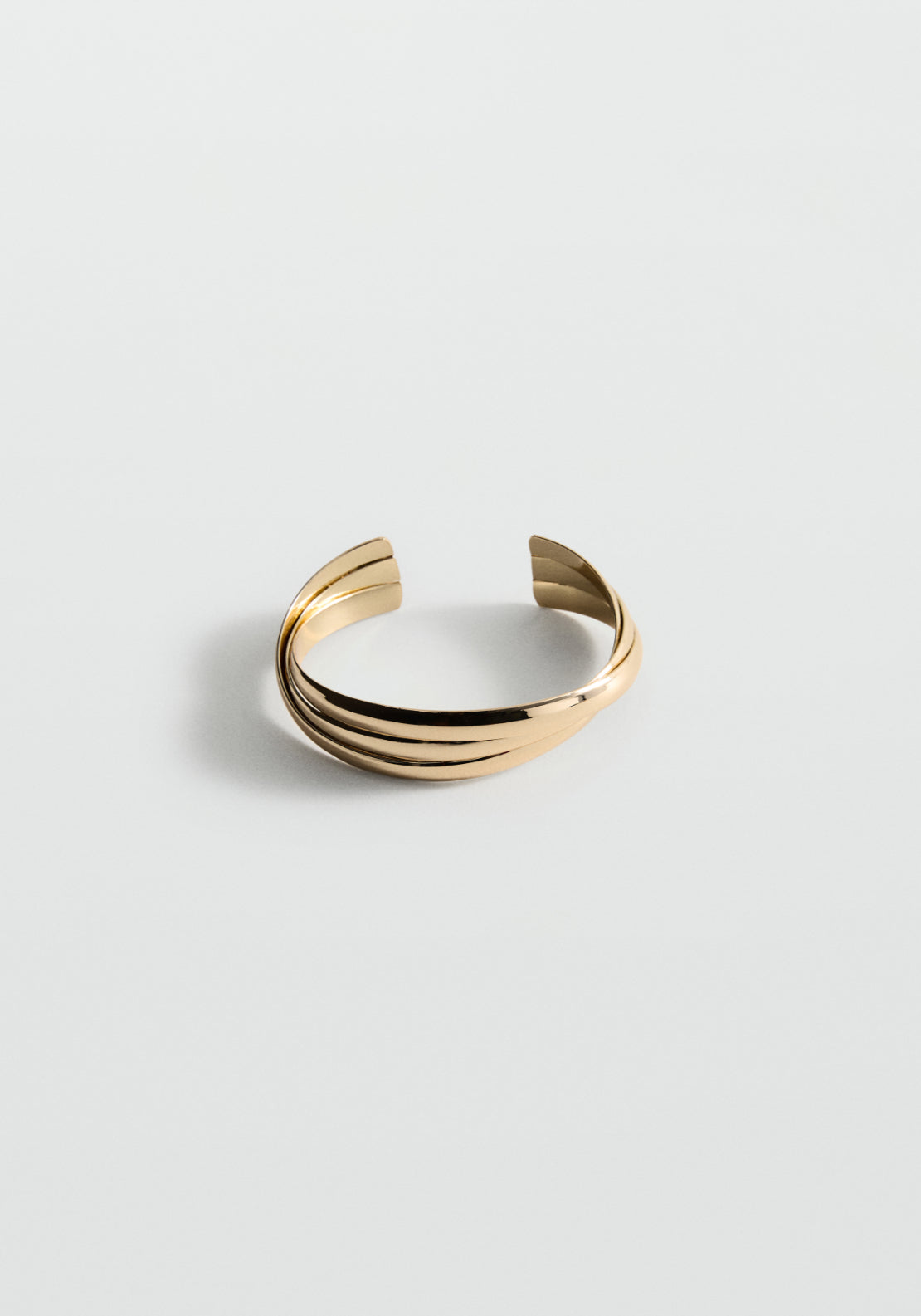 Rigid Embossed Design Bracelet - Gold