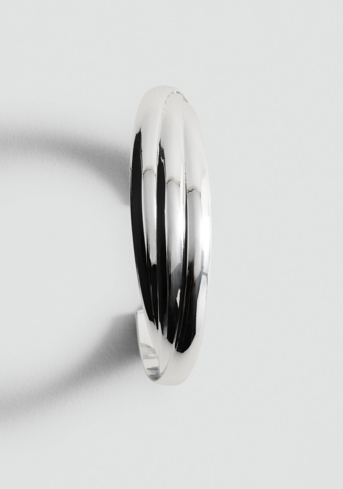 Rigid Bracelet With Relief - Silver