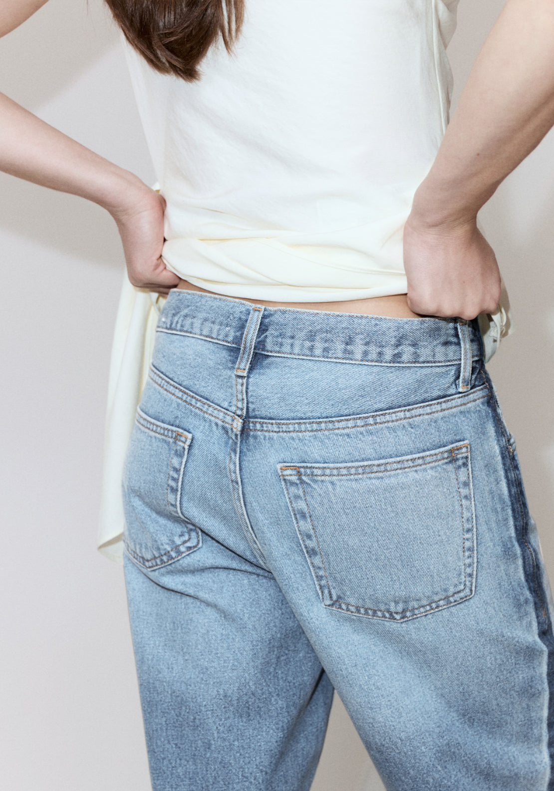 Mid Rise Straight Jeans - Denim Blue