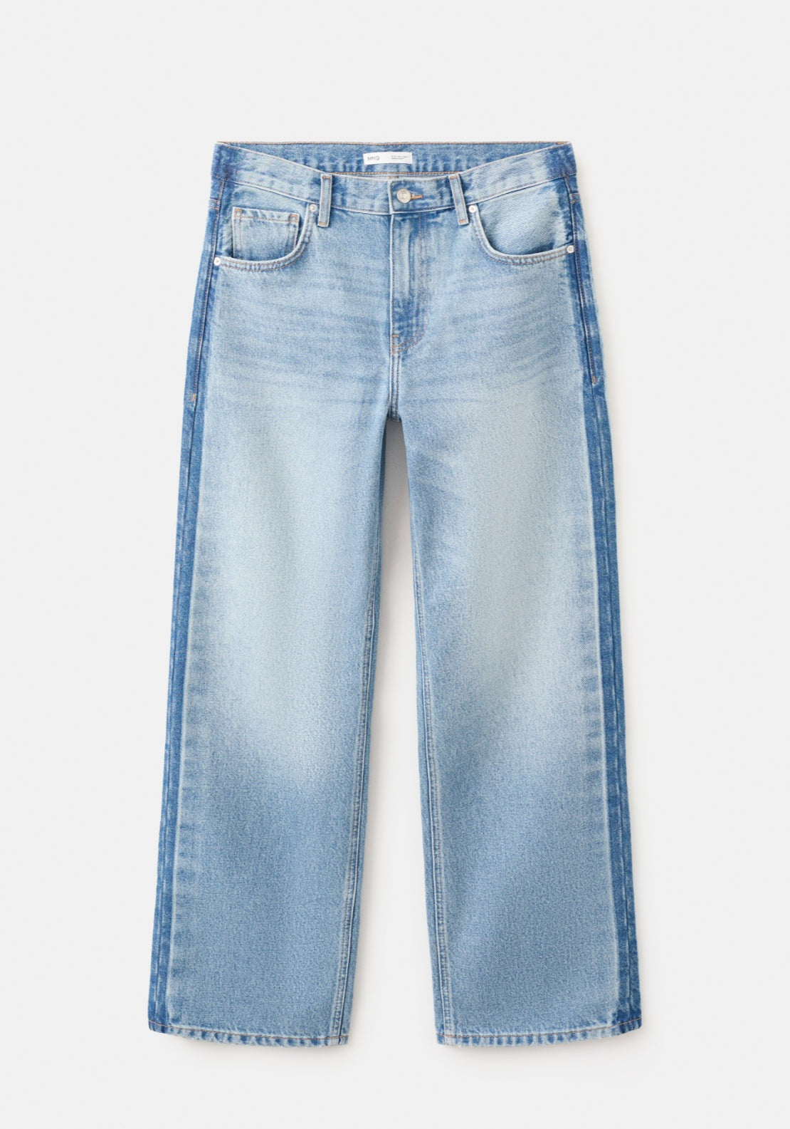 Mid Rise Straight Jeans - Denim Blue