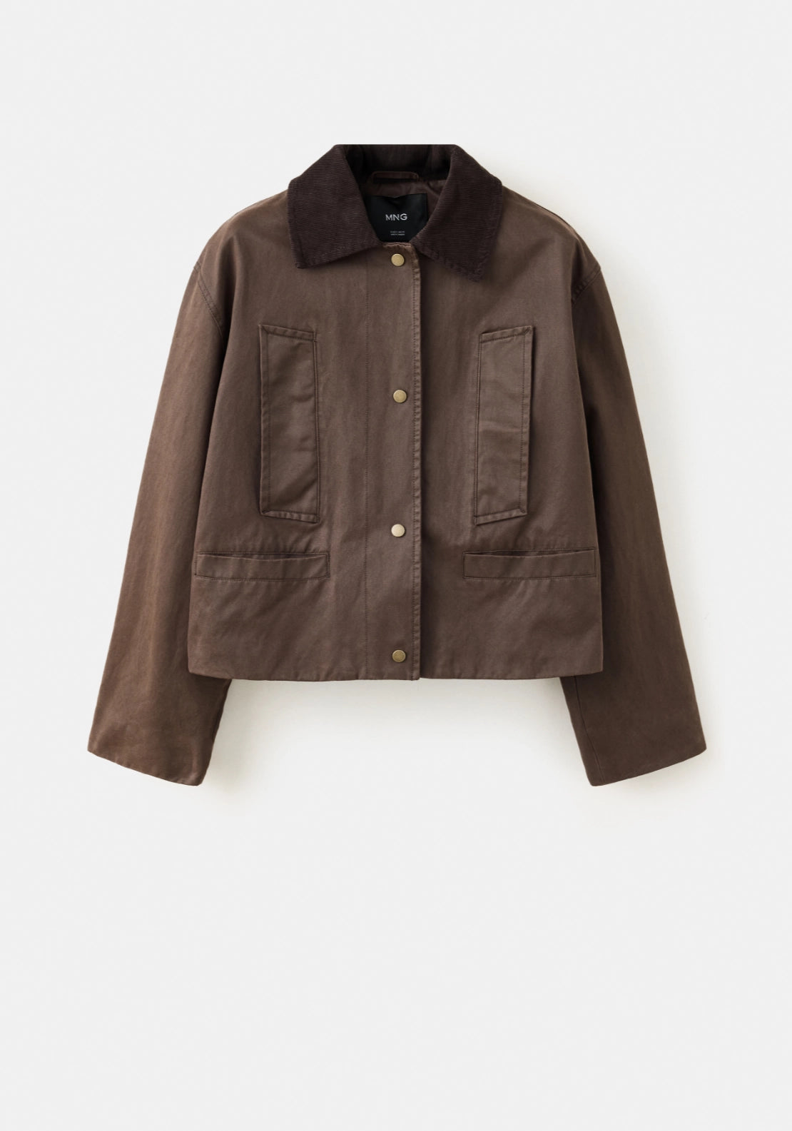 Corduroy Collar Jacket - Brown