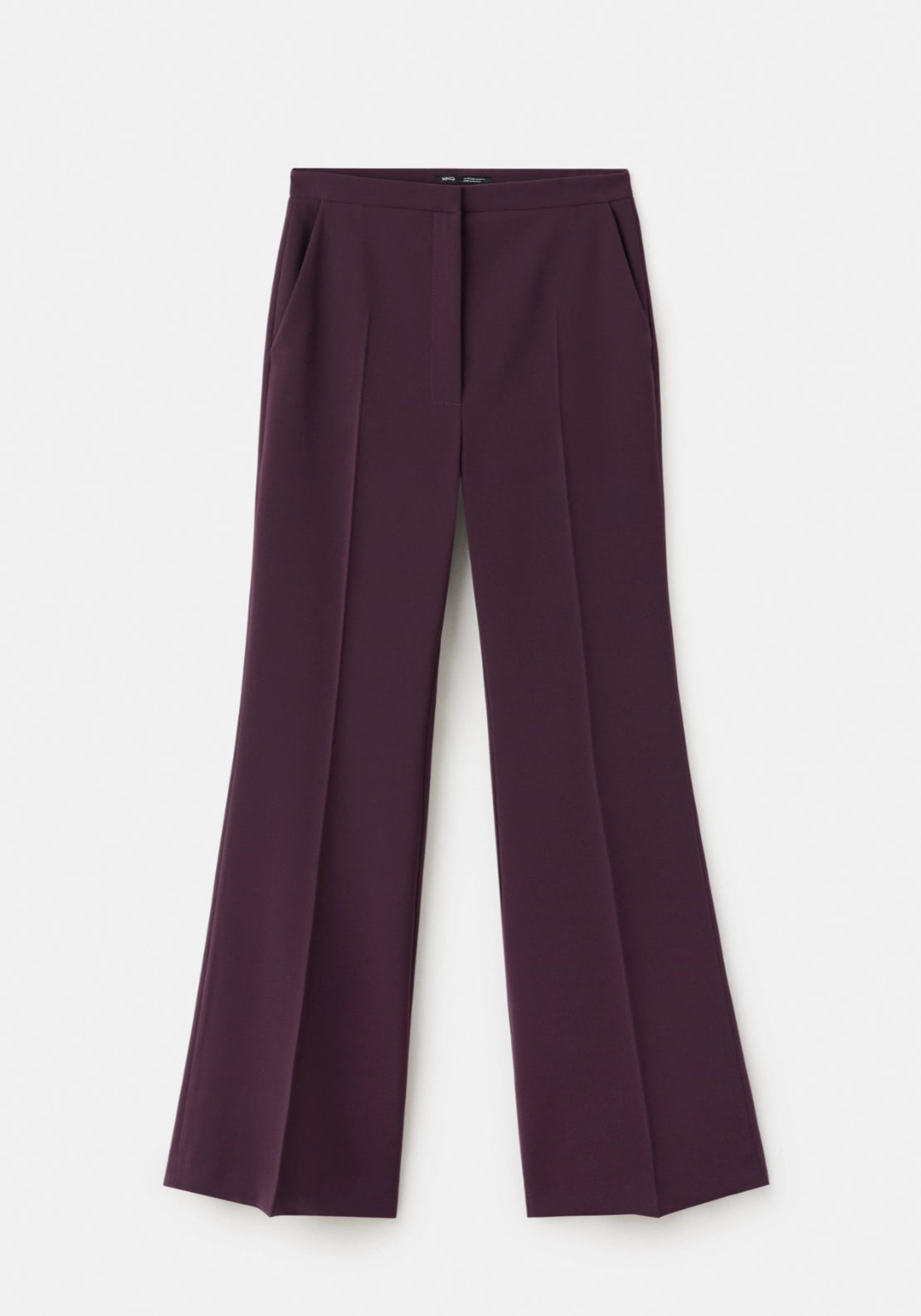 High Waist Suits Trousers - Burgundy