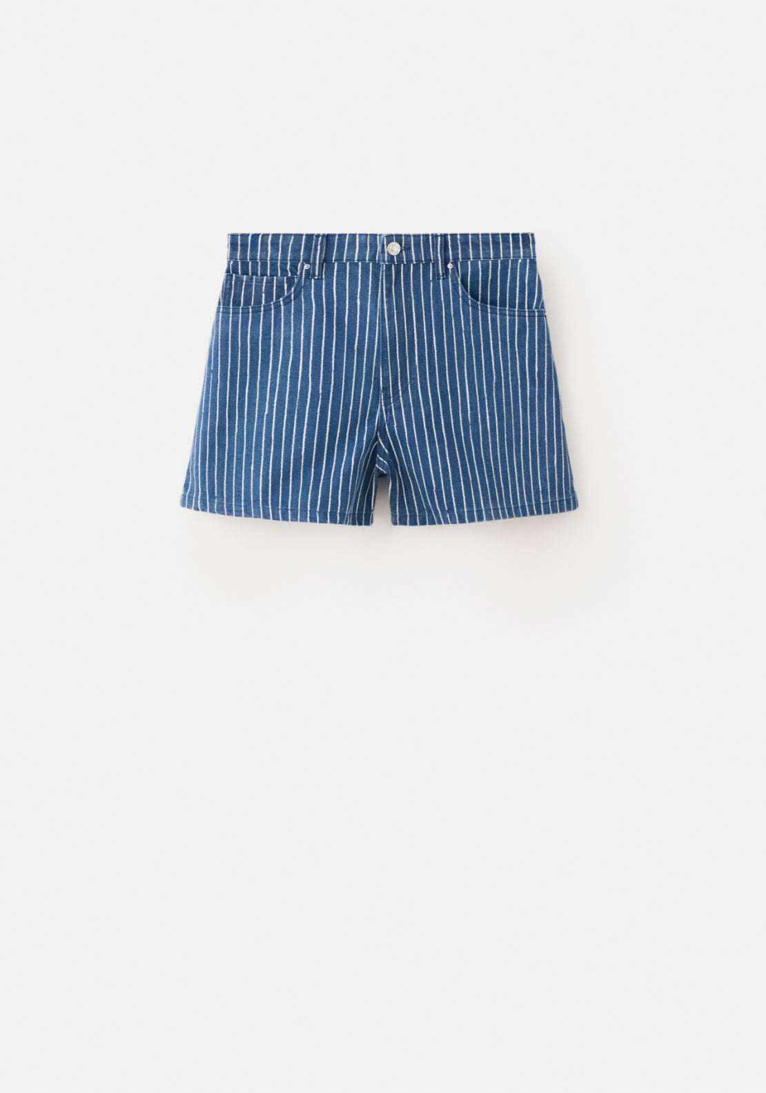 High Rise Denim Shorts - Blue