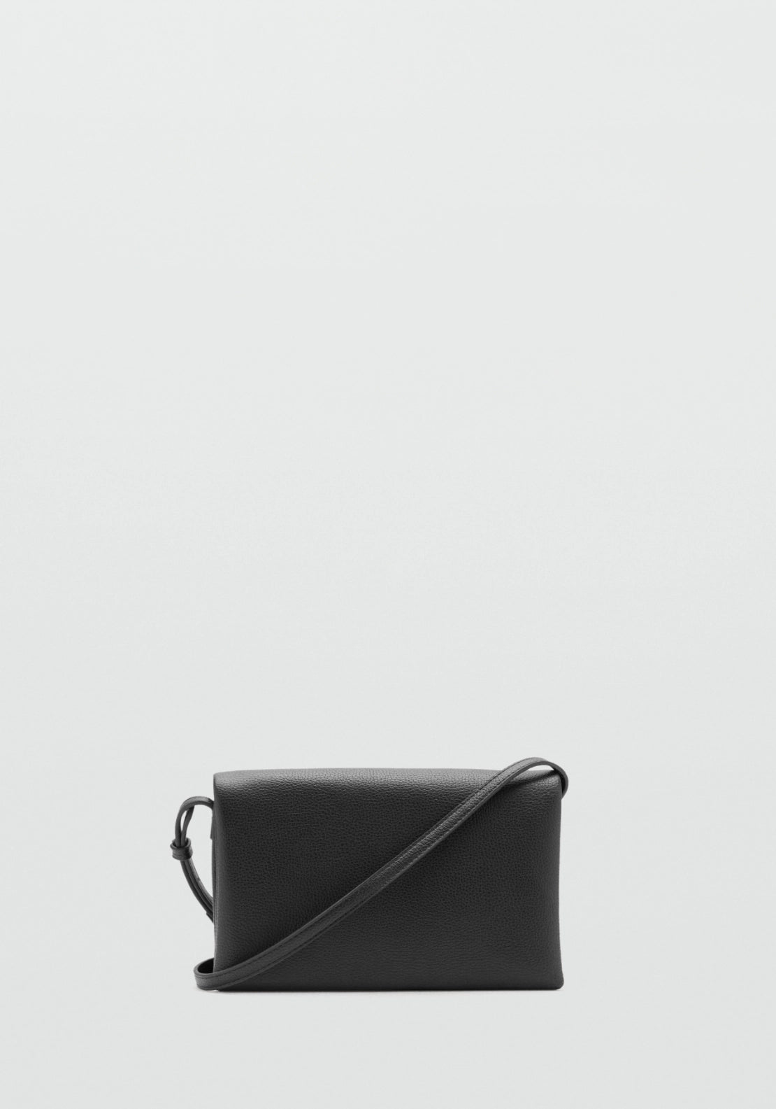 Small Crossbody Bag With Magnetic Button - Black