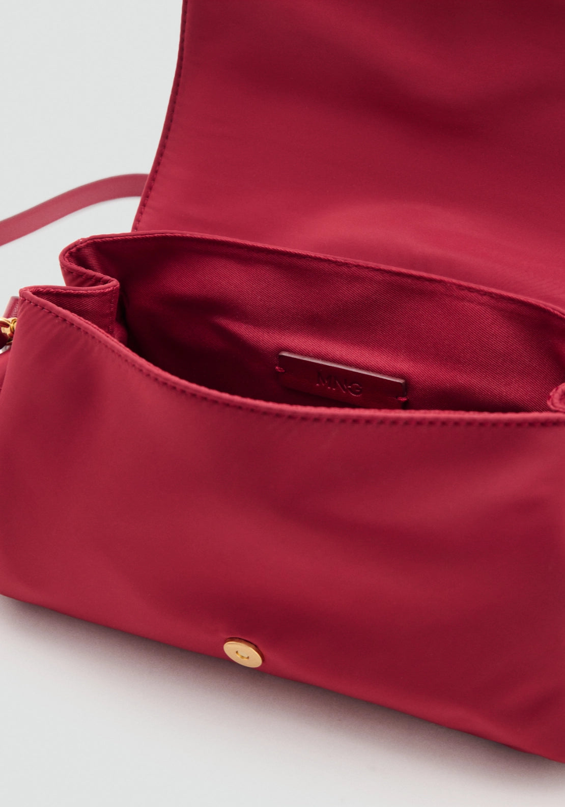 Buckle Pocket Shoulder Bag - Red