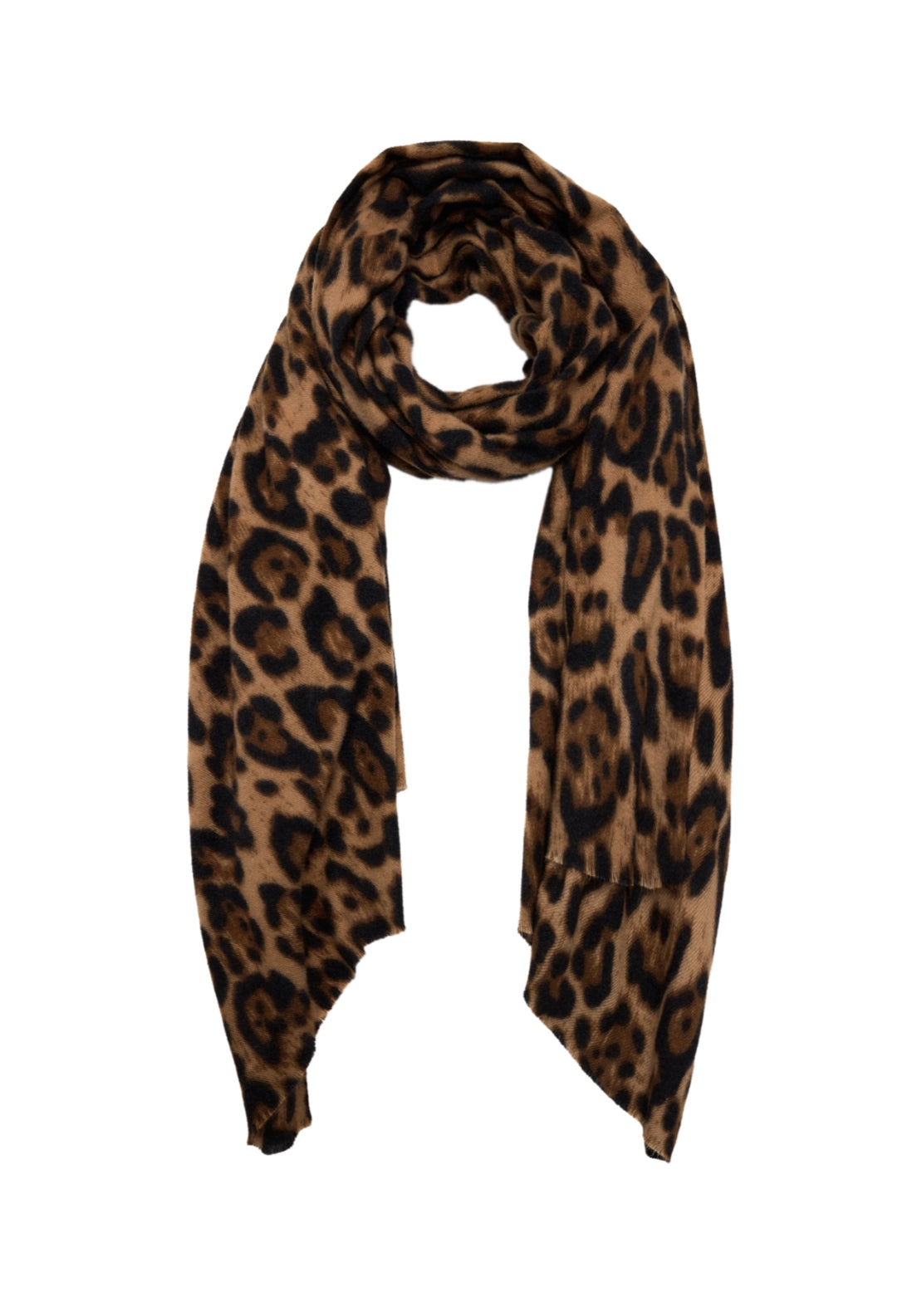 Animal Print Scarf - Brown