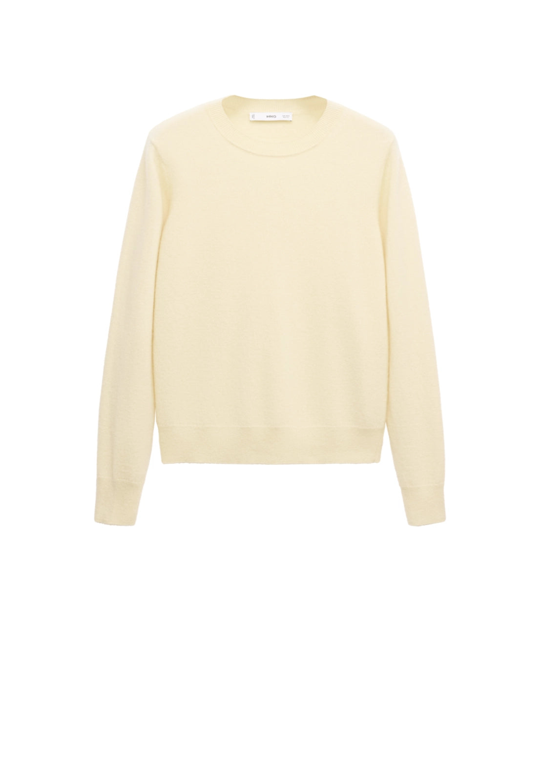 100% Cashmere Round Neck Sweater - Yellow