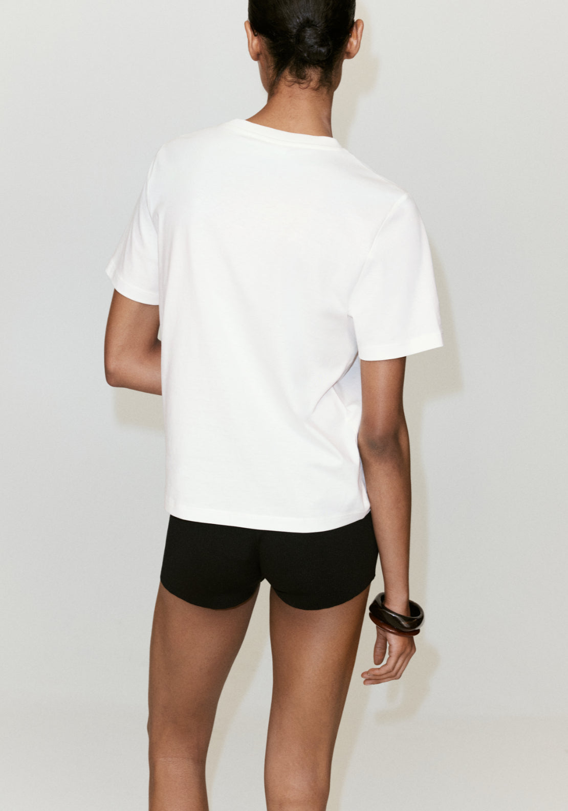 Printed Cotton-Blend T-Shirt - White/orange