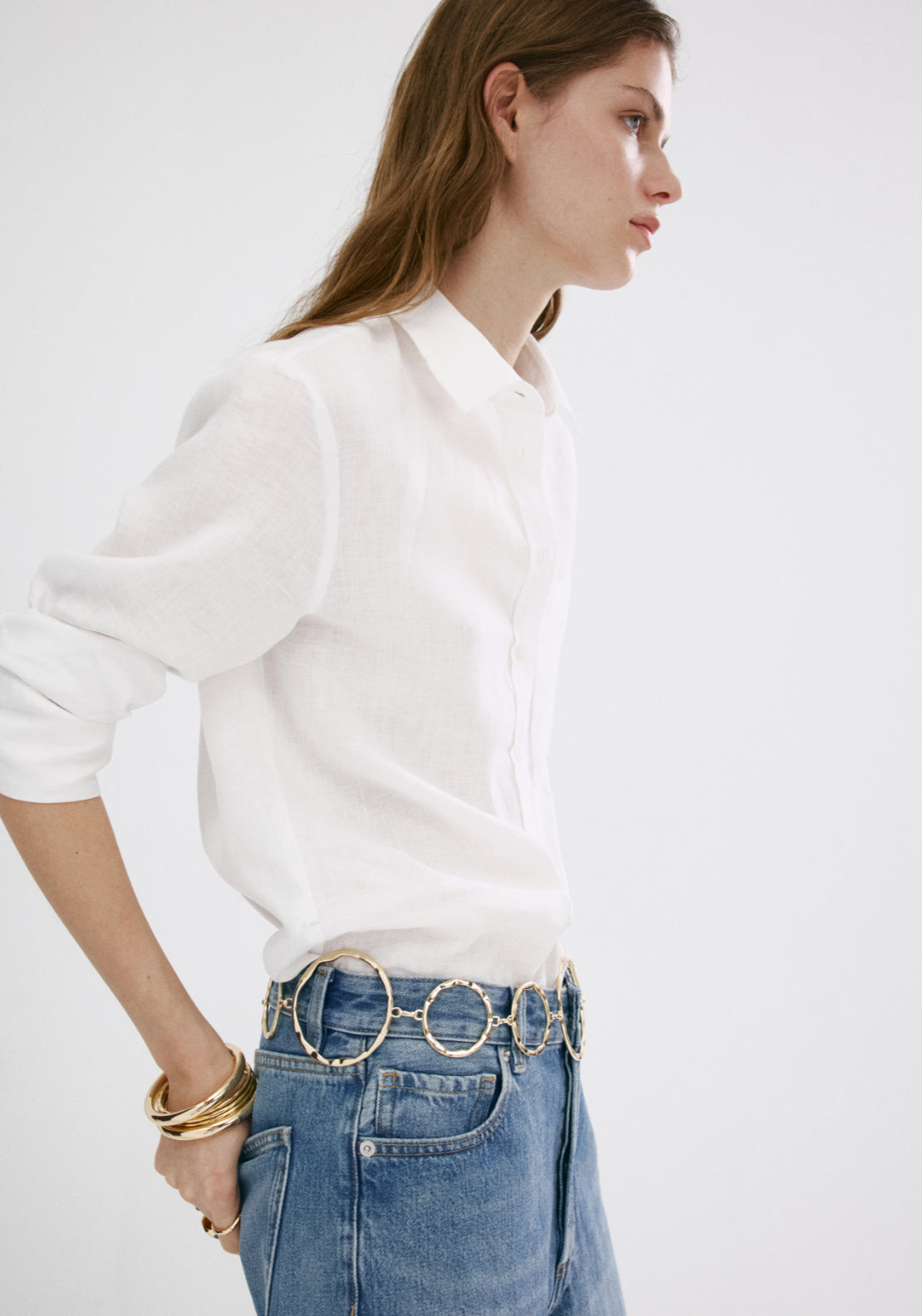 Pocket Linen Shirt - White