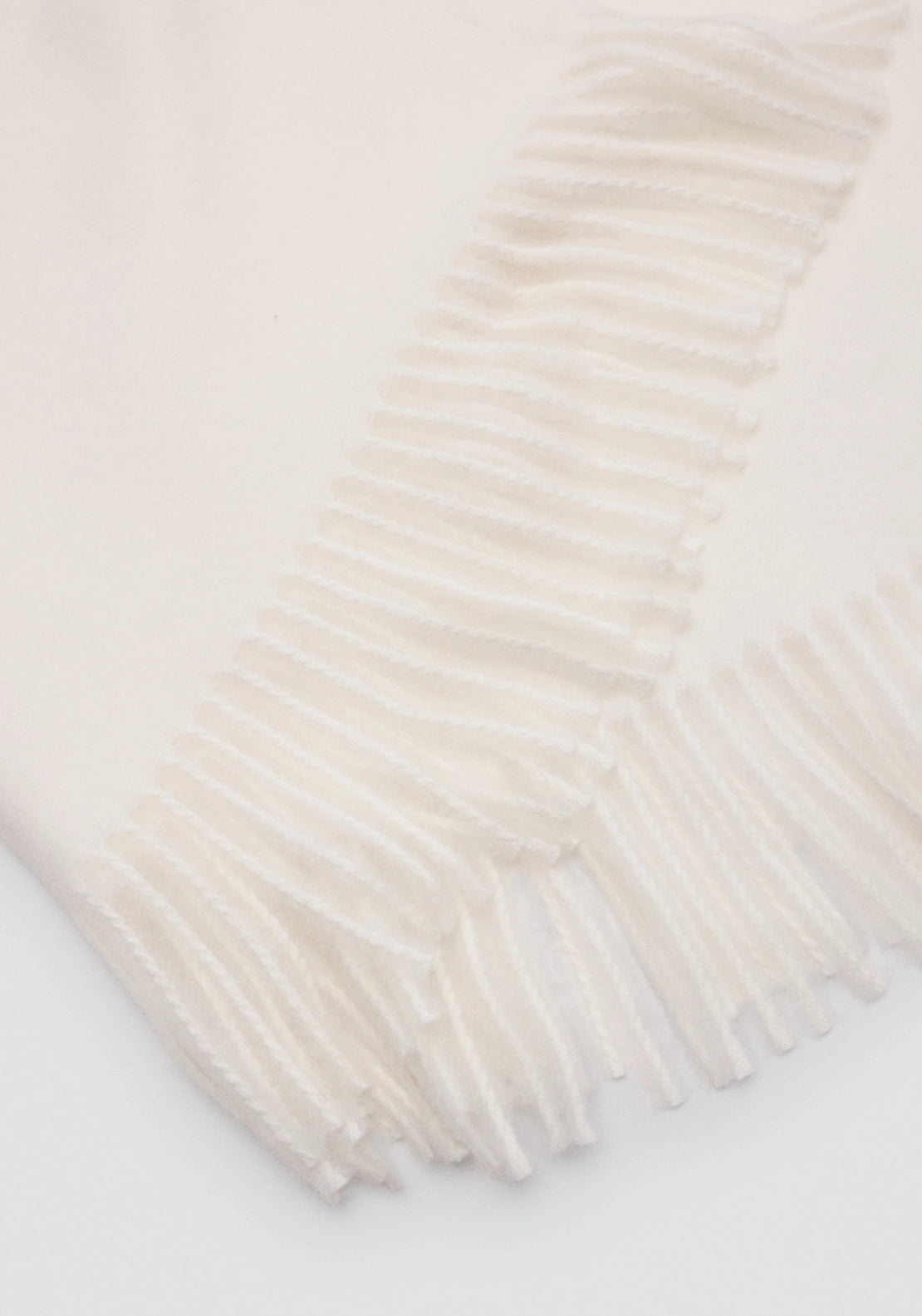 Fringed Edge Scarf - Cream