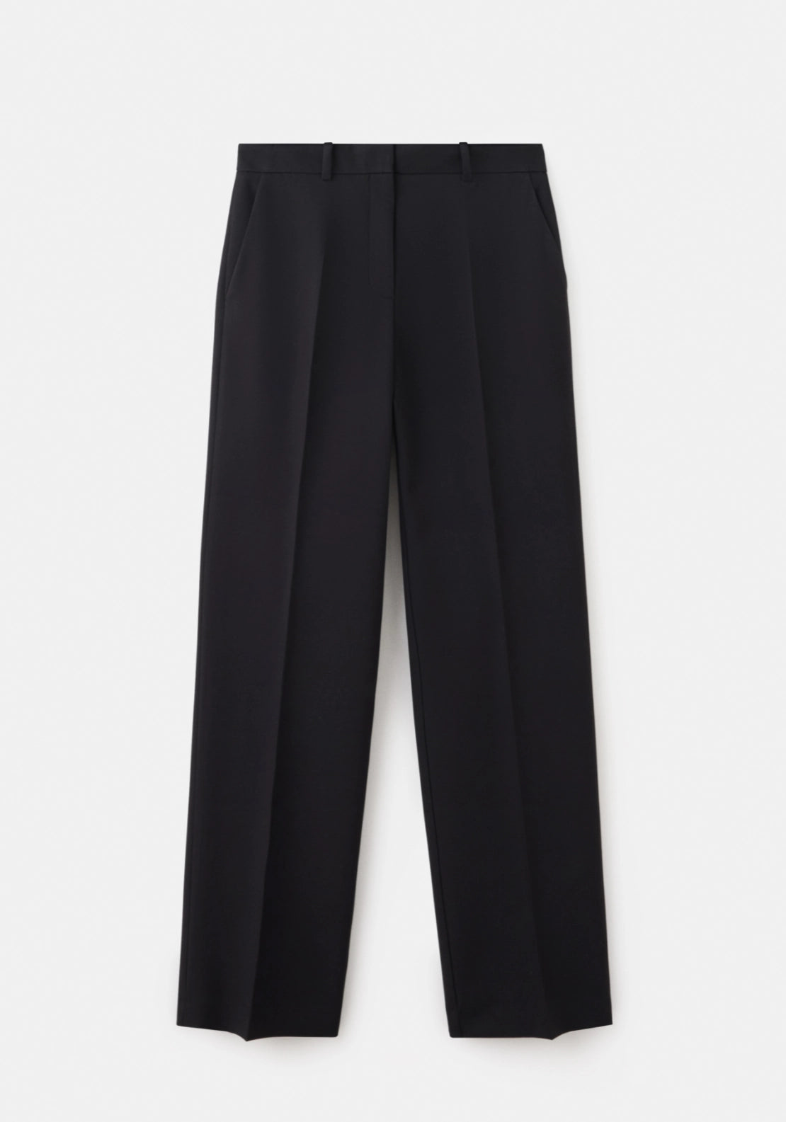 Straight Leg Suit Trousers - Black