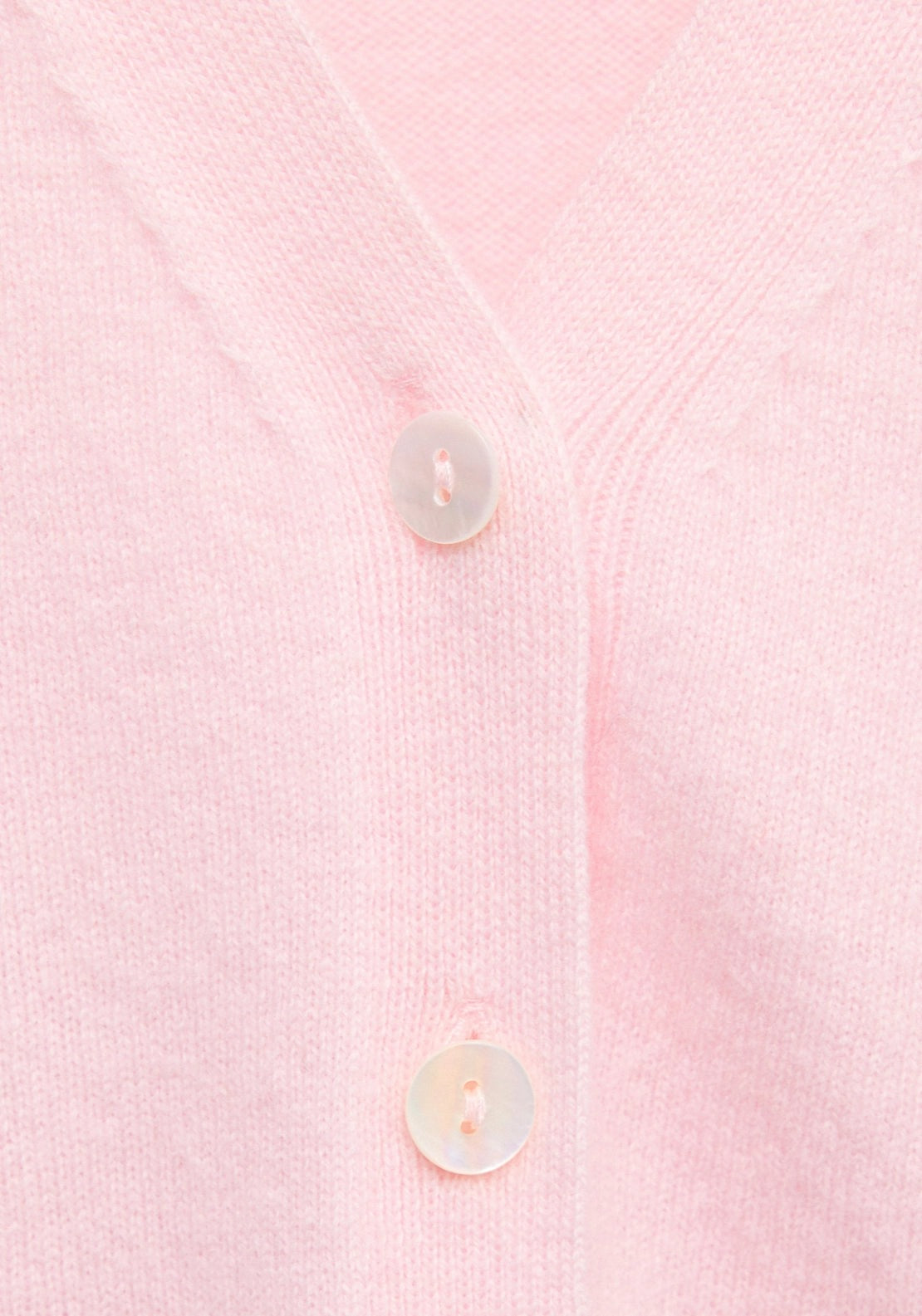Wool & Cashmere Blend Patch Pocket Cardigan - Pink