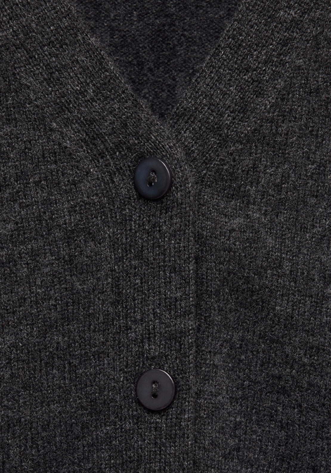 Wool & Cashmere Blend Patch Pocket Cardigan - Grey
